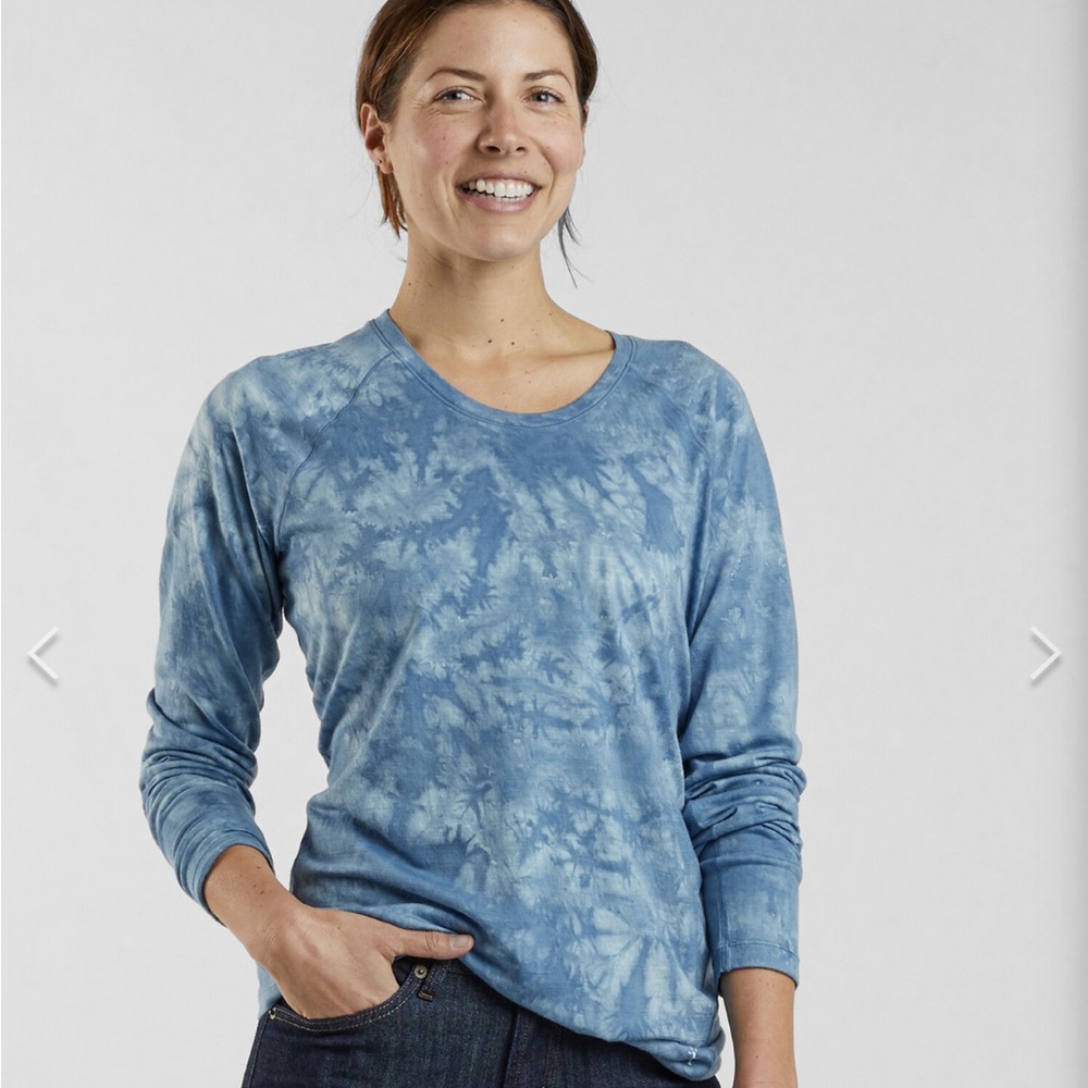 Smartwool Tie-Dye Blue Merino 150 Baselayer Long Sleeve Top